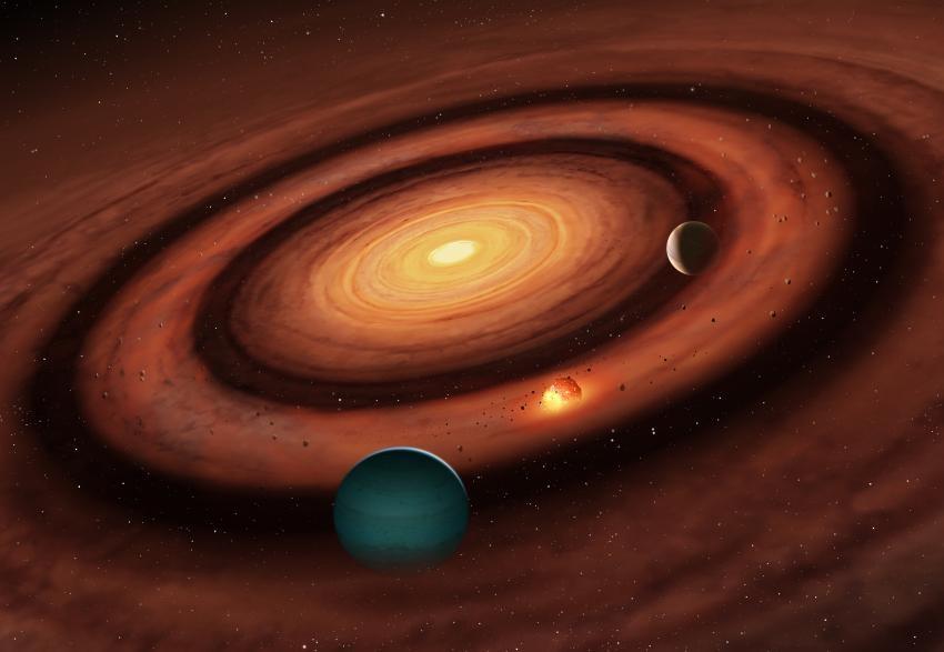 Small ‘Sandwich’ Worlds Form Between Giant Planets